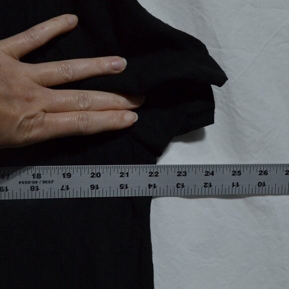 Sunbelt 100% Linen Black Button Down Maxi Shirt Dress Medium (Runs Very Large) - Picture 6 of 10